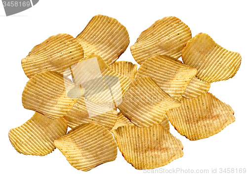 Image of potato chips isolated