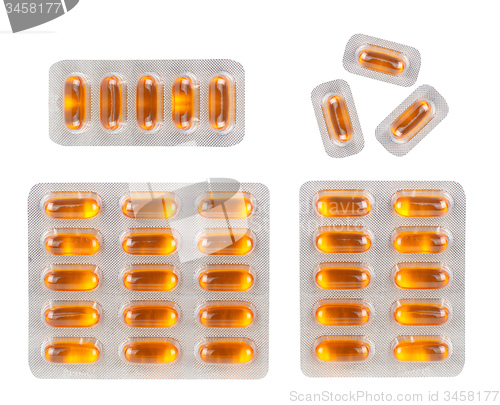 Image of Pills in blister packs as a background