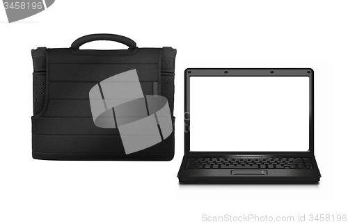 Image of business bag with laptop