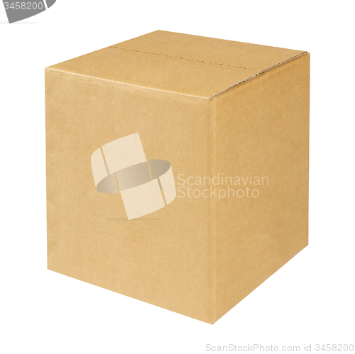 Image of cardboard box on white background