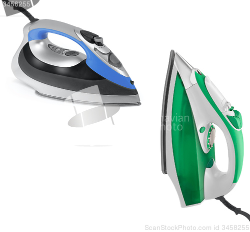 Image of modern new two electric irons