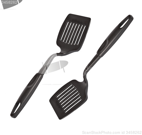 Image of plastic cooking kitchen spatula isolated