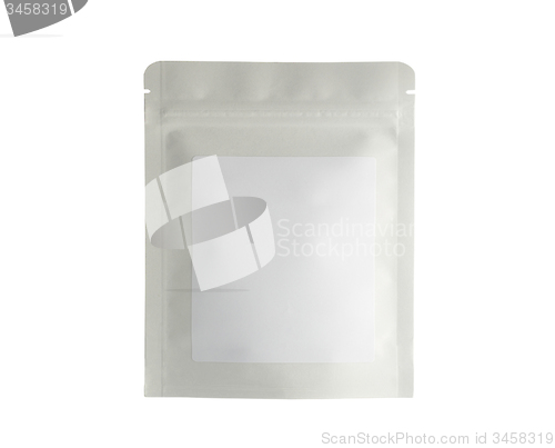 Image of White Mock Up Blank Foil Food Or Drink