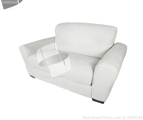 Image of leather white armchair