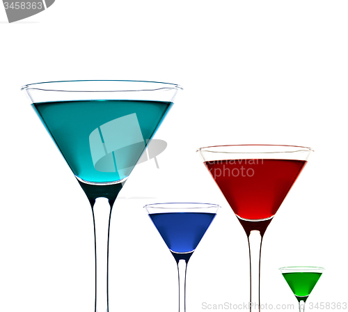 Image of Glasses of cocktails 