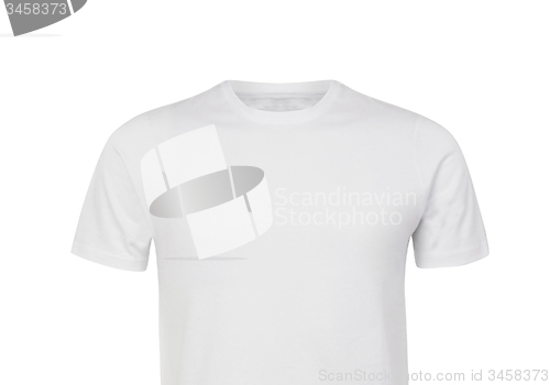 Image of close-up of white t-shirt
