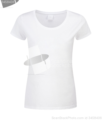 Image of white T-shirt isolated