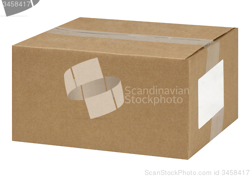 Image of cardboard box isolated on white