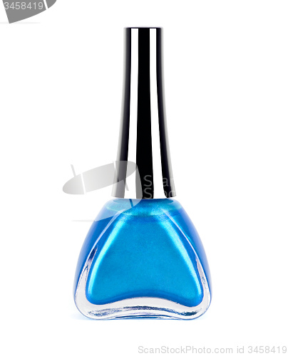 Image of Isolated Blue Nail Polish