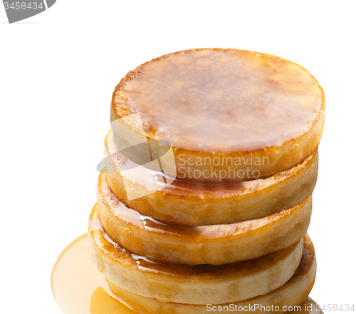 Image of stack of pancakes with syrup
