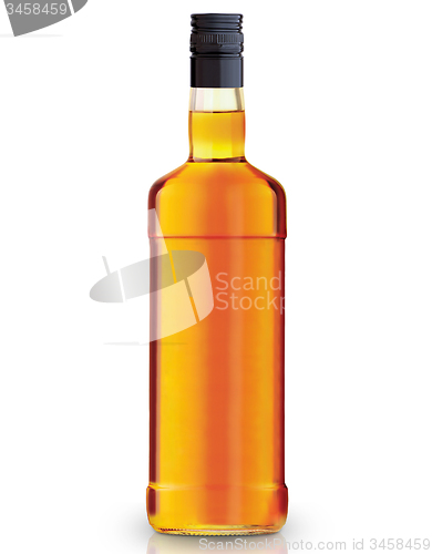 Image of whiskey bottl on white background