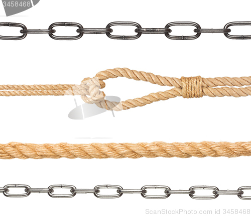 Image of collection of chain and ropes