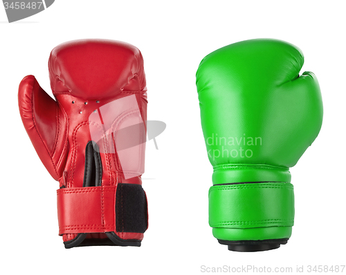 Image of Red and Green boxing gloves