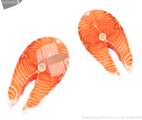 Image of two salmon steak