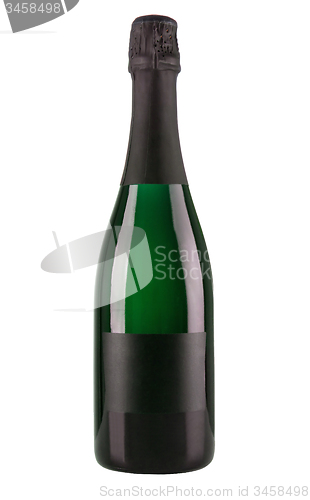 Image of Champagne bottle isolated on a white background