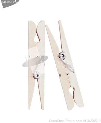 Image of clothes pins isolated