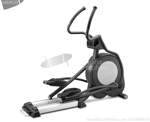 Image of ski simulator isolated on a white background