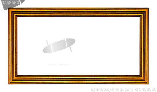 Image of golden frame isolated