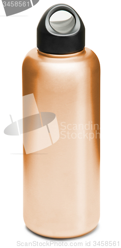 Image of Aluminum bottle water isolated white background