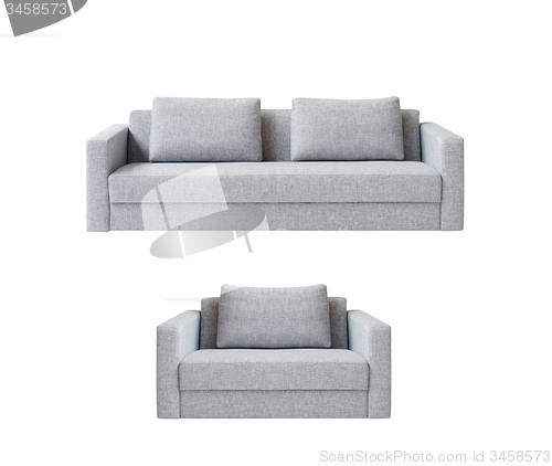 Image of sofa with armchair