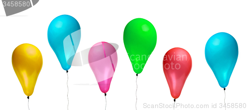 Image of balloons isolated on white