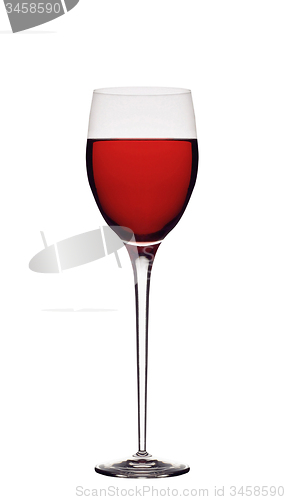 Image of Red wine glass isolated