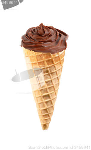 Image of chocolate ice cream cone