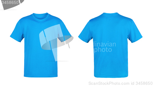 Image of Blue T-shirt isolated on white background