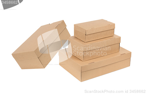 Image of Stack of boxes isolated