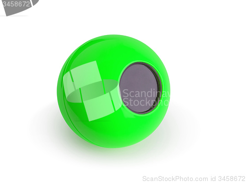 Image of the green magic 8 ball