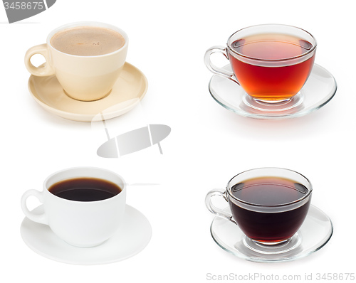 Image of various tea with coffee
