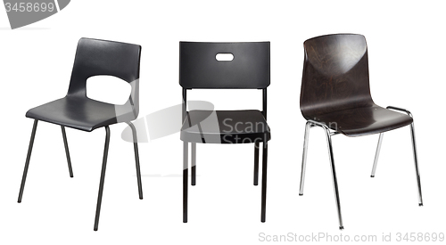 Image of Black chair, isolated on a white background