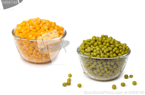 Image of Pea Pod in bowl on a white background