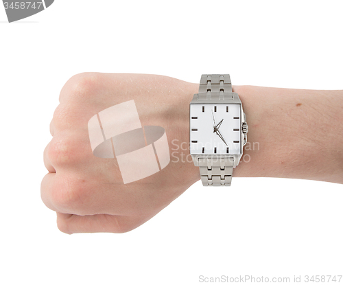 Image of human hand with watch