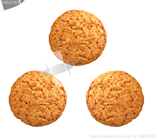 Image of sweet brown oatmeal cookies