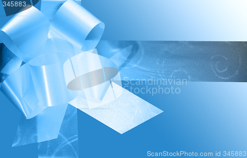 Image of Blue ribbon and bow