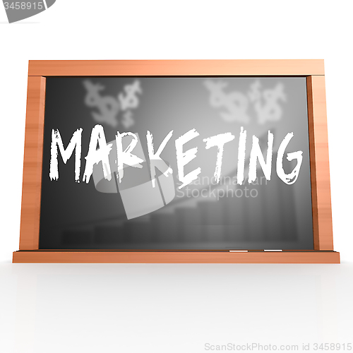 Image of Black board with marketing word
