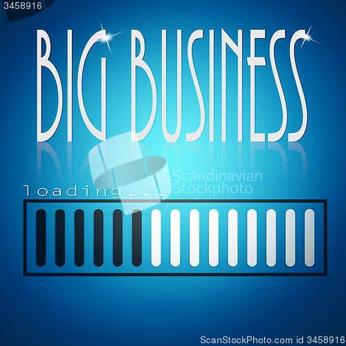 Image of Blue loading bar with big business word