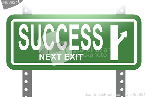 Image of Success green sign board isolated