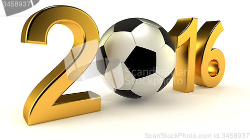 Image of Year 2016 with soccer ball