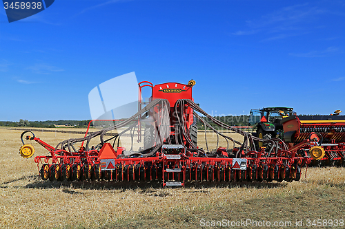 Image of Vaderstad Spirit 600C Seed Drill on Stubble Field 