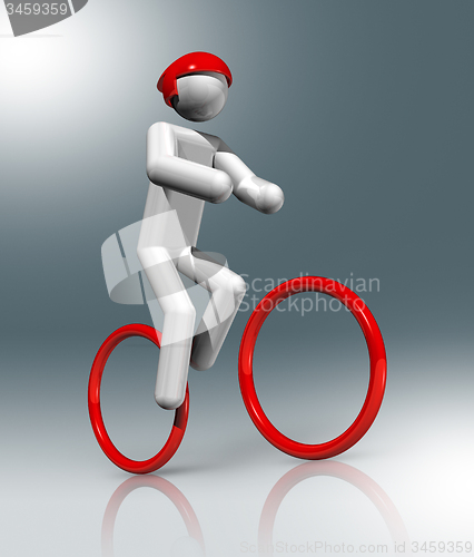 Image of Cycling Mountain Bike 3D symbol, Olympic sports