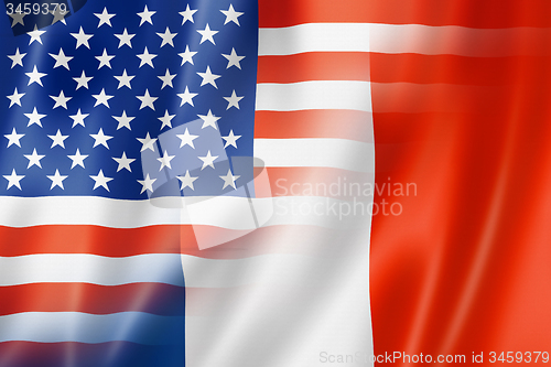 Image of USA and France flag