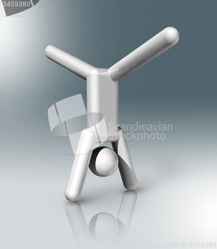 Image of Gymnastics Artistic 3D symbol, Olympic sports