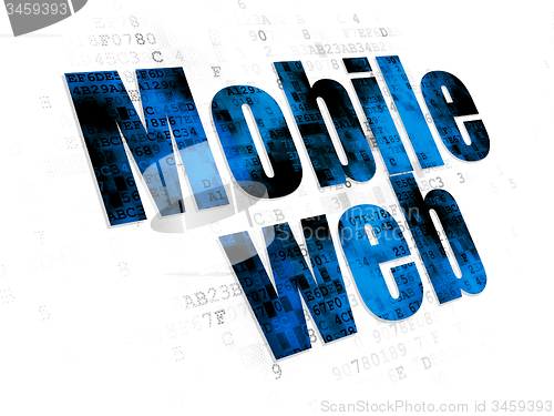 Image of Web development concept: Mobile Web on Digital background