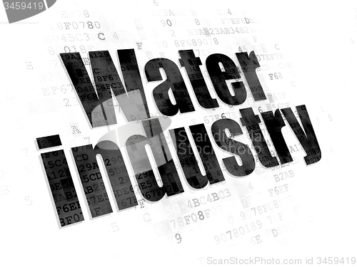 Image of Industry concept: Water Industry on Digital background