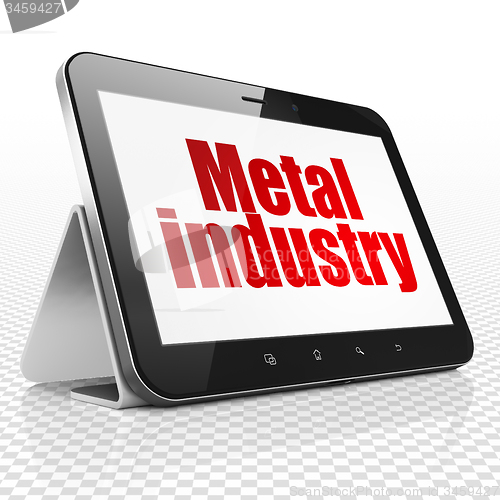 Image of Industry concept: Tablet Computer with Metal Industry on display