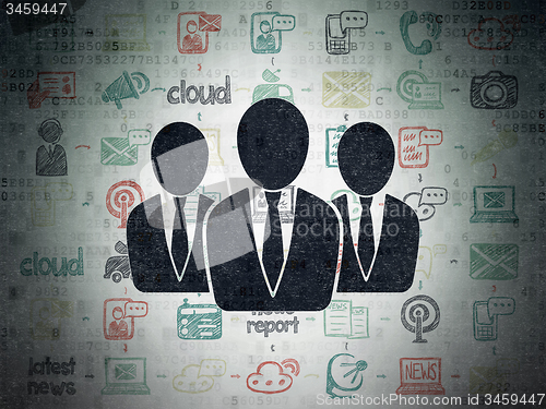Image of News concept: Business People on Digital Paper background