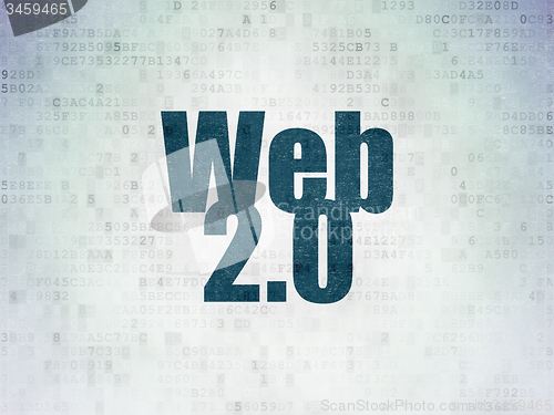 Image of Web design concept: Web 2.0 on Digital Paper background