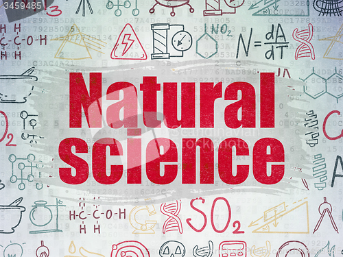 Image of Science concept: Natural Science on Digital Paper background